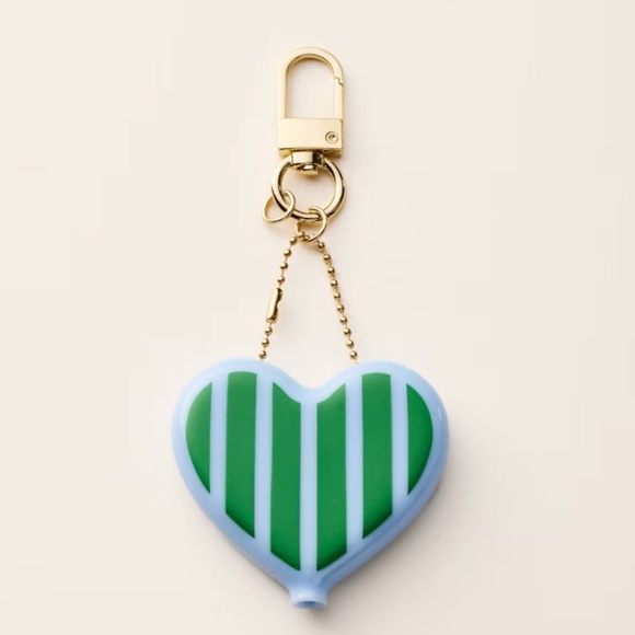 Striped Heart Coin Purse Bag Charm Keychain - kate spade new york x Targ… - Picture 1 of 4